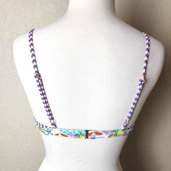 Bydee Valencia Beaded Bikini Top Swimwear Multi Size S NWT - Picture 2 of 6